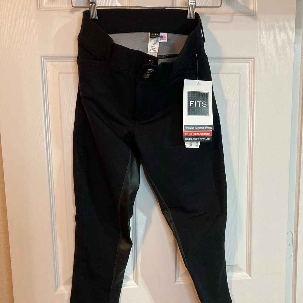 FITS EQUESTRIAN RIDING PANTS WITH FREE FLEX FULL SEAT BREECH-Size Medium(8-10)